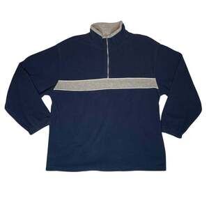 Vintage Arctic Zone Fleece Pullover Men's XL Blue 1/4 Zip‎ Stripe